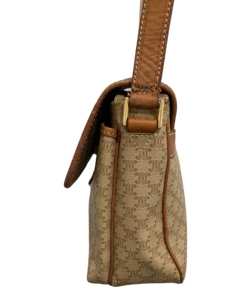 CELINE（セリーヌ）CELINE (セリーヌ) ロゴショルダーバッグ ベージュの古着・服飾アイテム