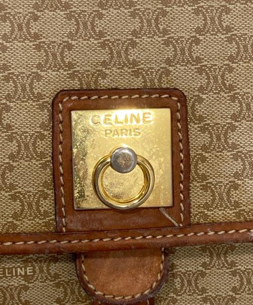 CELINE（セリーヌ）CELINE (セリーヌ) ロゴショルダーバッグ ベージュの古着・服飾アイテム