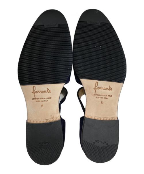 Ferrante（フェランテ）FERRANTE (フェランテ) CAMOSCIO GURKHA グルカサンダル スエードシューズ ネイビー サイズ:6(24.5-25)の古着・服飾アイテム