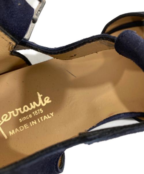 Ferrante（フェランテ）FERRANTE (フェランテ) CAMOSCIO GURKHA グルカサンダル スエードシューズ ネイビー サイズ:6(24.5-25)の古着・服飾アイテム