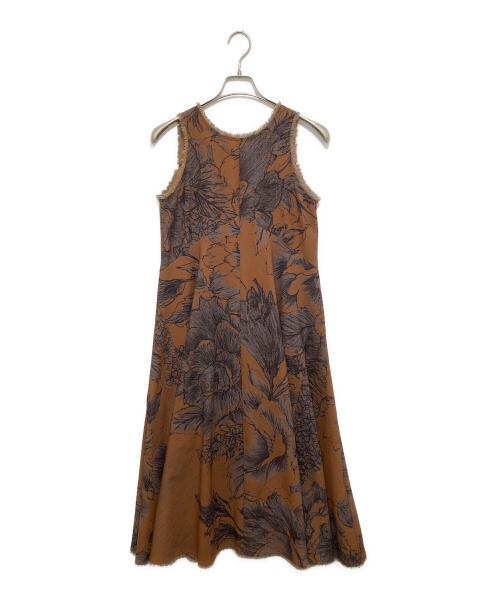 Ameri（アメリ）Ameri (アメリ) KEITA MARUYAMA (ケイタマルヤマ) VOLUME FLARE DRESS ベージュ サイズ:Mの古着・服飾アイテム
