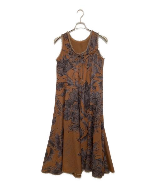 Ameri（アメリ）Ameri (アメリ) KEITA MARUYAMA (ケイタマルヤマ) VOLUME FLARE DRESS ベージュ サイズ:Mの古着・服飾アイテム