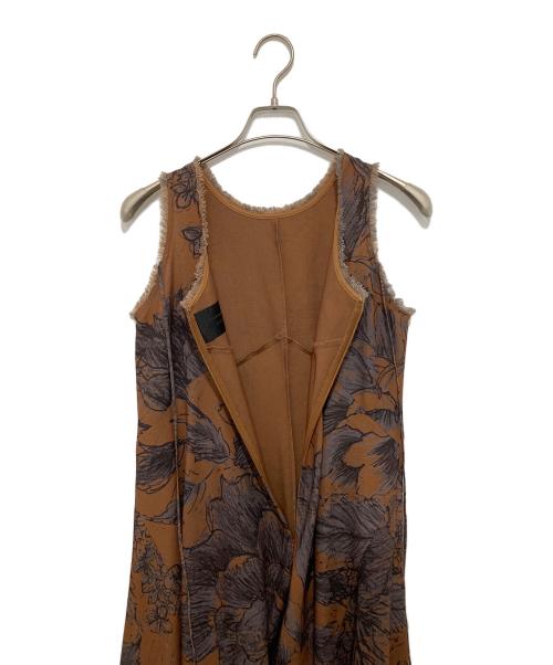 Ameri（アメリ）Ameri (アメリ) KEITA MARUYAMA (ケイタマルヤマ) VOLUME FLARE DRESS ベージュ サイズ:Mの古着・服飾アイテム