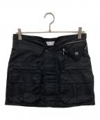 TOGA PULLAトーガ プルラ）の古着「Nylon twill mini skirt」｜ブラック