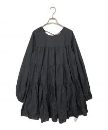 emmi atelier（エミアトリエ）の古着「emmi atelier キャンブリックティアードワンピース 13WFO254020」｜ブラック