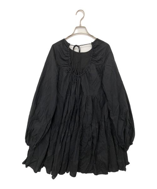 emmi atelier（エミアトリエ）emmi atelier (エミアトリエ) emmi atelier キャンブリックティアードワンピース 13WFO254020 ブラック サイズ:Fの古着・服飾アイテム