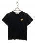 PLAY COMME des GARCONS（プレイコムデギャルソン）の古着「ゴールド ハートワッペン Tシャツ」｜ブラック