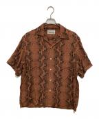 WACKO MARIAワコマリア）の古着「パイソン柄 HAWAIIAN SHIRT S/S ハワイアンシャツ」｜ブラウン