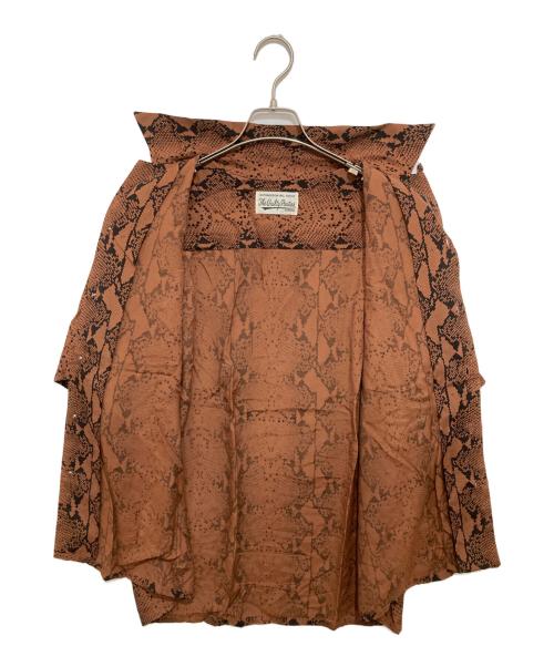 WACKO MARIA（ワコマリア）WACKO MARIA (ワコマリア) パイソン柄 HAWAIIAN SHIRT S/S ハワイアンシャツ  ブラウン サイズ:Mの古着・服飾アイテム