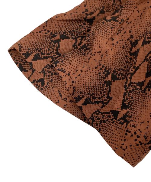 WACKO MARIA（ワコマリア）WACKO MARIA (ワコマリア) パイソン柄 HAWAIIAN SHIRT S/S ハワイアンシャツ  ブラウン サイズ:Mの古着・服飾アイテム