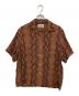 WACKO MARIA（ワコマリア）の古着「パイソン柄 HAWAIIAN SHIRT S/S ハワイアンシャツ 」｜ブラウン