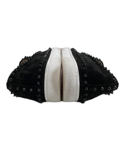 Christian Louboutin（クリスチャン・ルブタン）Christian Louboutin (クリスチャン・ルブタン) スタッズ スウェード スリッポン / PIK BOAT FLAT ブラック サイズ:40の古着・服飾アイテム