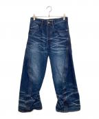 NVRFRGTネヴァーフォーゲット）の古着「別注 3D TWISTED WIDE LEG JEANS」｜インディゴ