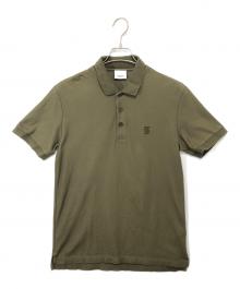 BURBERRY LONDON（バーバリーロンドン）の古着「Monogram Motif Polo Shirt TB刺繍 8014003」｜グリーン