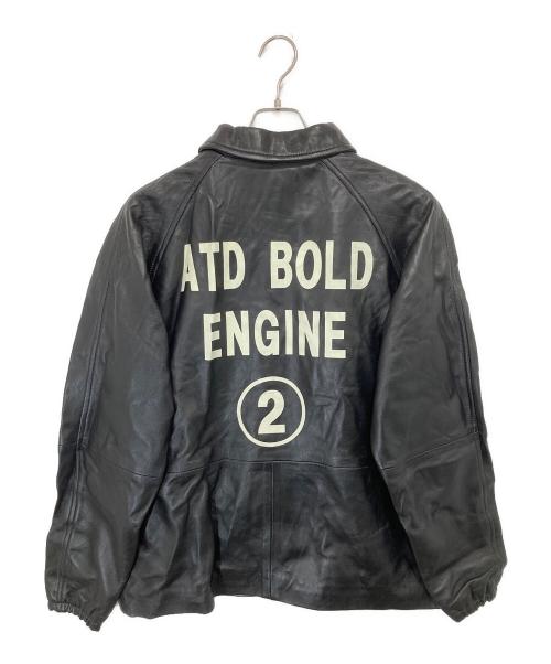 AT-DIRTY（アットダーティ）AT-DIRTY (アットダーティ) BOLD LEATHER COACH JACKET シープレザーコーチジャケット ブラック サイズ:Sの古着・服飾アイテム