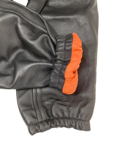 AT-DIRTY（アットダーティ）AT-DIRTY (アットダーティ) BOLD LEATHER COACH JACKET シープレザーコーチジャケット ブラック サイズ:Sの古着・服飾アイテム