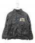 AT-DIRTY（アットダーティ）の古着「BOLD LEATHER COACH JACKET シープレザーコーチジャケット」｜ブラック