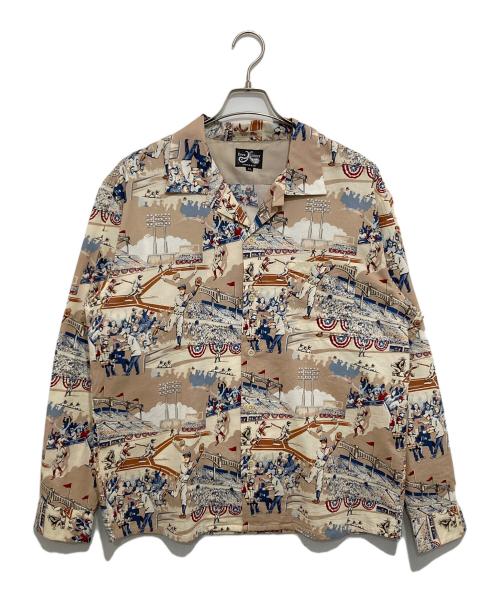 DRESS HIPPY（ドレスヒッピー）DRESS HIPPY (ドレスヒッピー) BASEBALL USA L/S SHIRT　ベースボールUSAロングスリーブシャツ ベージュ サイズ:XLの古着・服飾アイテム