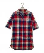 RALPH LAURENラルフローレン）の古着「長袖ワンピース」｜レッド