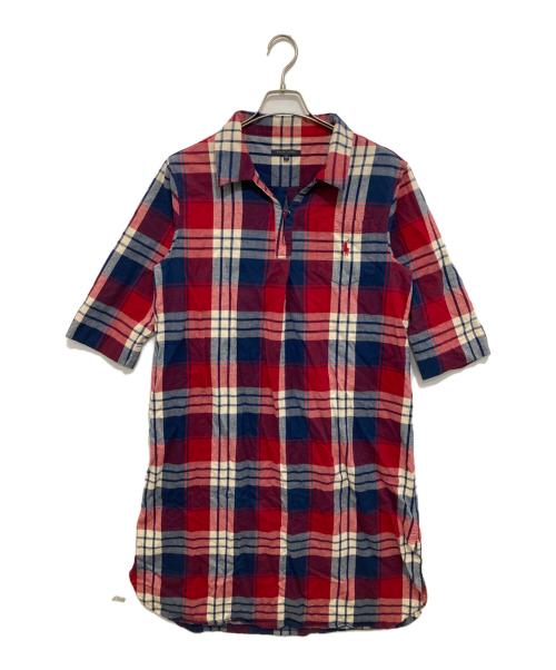 RALPH LAUREN（ラルフローレン）RALPH LAUREN (ラルフローレン) 長袖ワンピース レッド サイズ:Mの古着・服飾アイテム