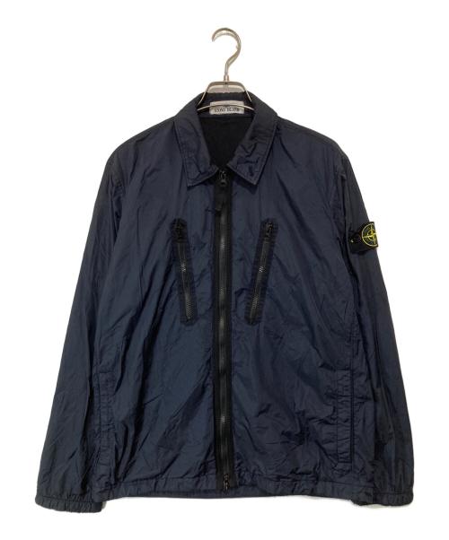 STONE ISLAND（ストーンアイランド）STONE ISLAND (ストーンアイランド) Zip Pocket Overshirt　ジップ ポケット オーバーシャツ　751510523 ネイビー サイズ:Sの古着・服飾アイテム