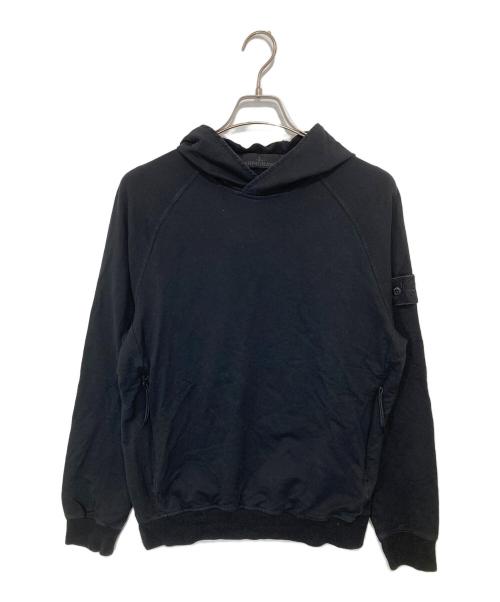STONE ISLAND（ストーンアイランド）STONE ISLAND (ストーンアイランド) Ghost Piece Popover Hoodie ゴーストピースプルオーバーパーカー ブラック サイズ:Sの古着・服飾アイテム