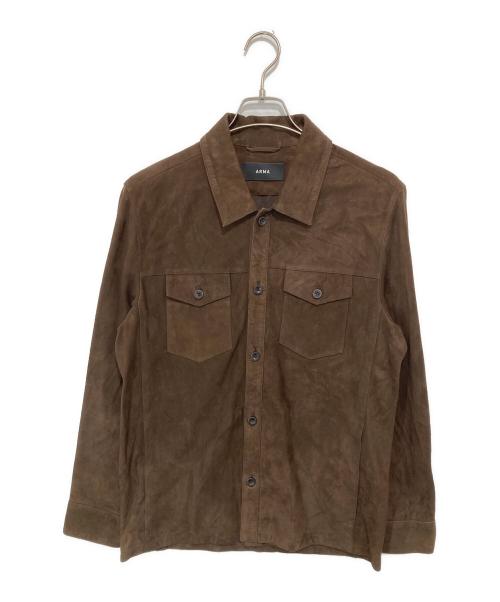 ARMA（アーマ）ARMA (アーマ) ゴートスエードジャケット ブラウン サイズ:46の古着・服飾アイテム