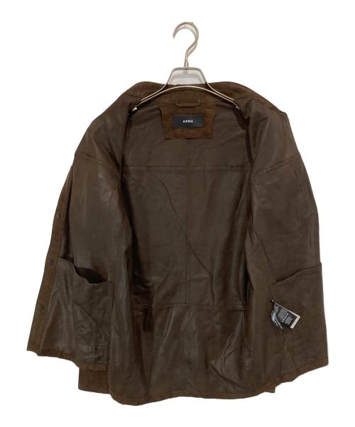 ARMA（アーマ）ARMA (アーマ) ゴートスエードジャケット ブラウン サイズ:46の古着・服飾アイテム