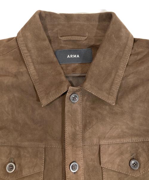 ARMA（アーマ）ARMA (アーマ) ゴートスエードジャケット ブラウン サイズ:46の古着・服飾アイテム