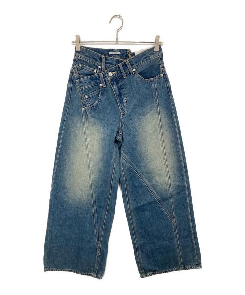 SLY（スライ）SLY (スライ) J/W SWITCHING STRAIGHT PT ジャストウエストソフトスウィッチングストレートパンツ 030JSR11-3511 インディゴ サイズ:1の古着・服飾アイテム