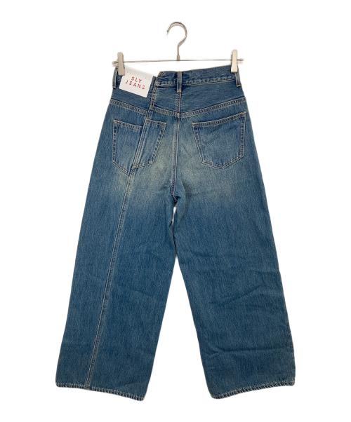 SLY（スライ）SLY (スライ) J/W SWITCHING STRAIGHT PT ジャストウエストソフトスウィッチングストレートパンツ 030JSR11-3511 インディゴ サイズ:1の古着・服飾アイテム