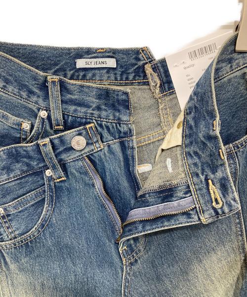 SLY（スライ）SLY (スライ) J/W SWITCHING STRAIGHT PT ジャストウエストソフトスウィッチングストレートパンツ 030JSR11-3511 インディゴ サイズ:1の古着・服飾アイテム