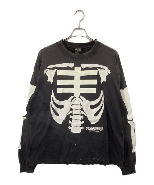 SAINT MICHAEL（セントマイケル）SAINT MICHAEL BOUNTY HUNTER SAINT MICHAEL　BH LS T-SHIRT/BONE　ビーエイチロングスリーブTシャツボーン　26SS　SM-MK8-0000-C30 ブラック サイズ:XLの古着・服飾アイテム
