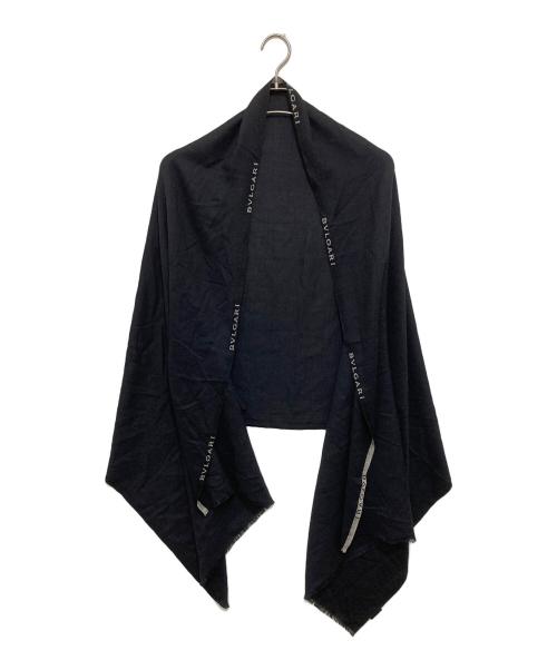 BVLGARI（ブルガリ）BVLGARI (ブルガリ) カシミヤシルク混ストール ブラックの古着・服飾アイテム