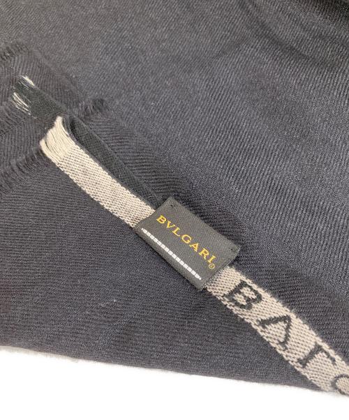 BVLGARI（ブルガリ）BVLGARI (ブルガリ) カシミヤシルク混ストール ブラックの古着・服飾アイテム