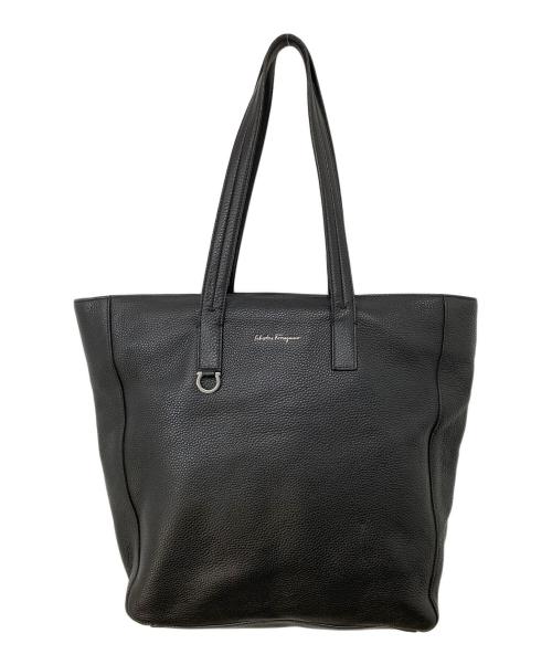 Salvatore Ferragamo（サルヴァトーレ フェラガモ）Salvatore Ferragamo (サルヴァトーレ フェラガモ) レザートートバッグ ブラックの古着・服飾アイテム