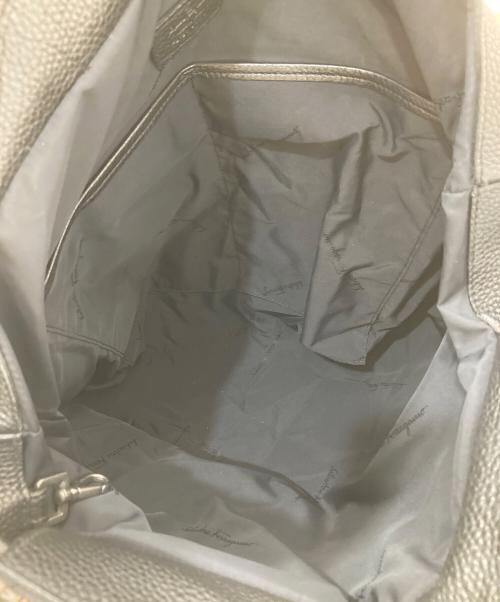 Salvatore Ferragamo（サルヴァトーレ フェラガモ）Salvatore Ferragamo (サルヴァトーレ フェラガモ) レザートートバッグ ブラックの古着・服飾アイテム