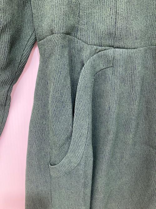 Mame Kurogouchi（マメクロゴウチ）Mame Kurogouchi (マメクロゴウチ) Stripe Jacquard Dress ストライプジャガードドレス グリーン サイズ:1の古着・服飾アイテム