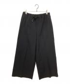 HYKEハイク）の古着「TASLAN TWILL WIDE LEG PANTS タスランツイルワイドレッグパンツ」｜ブラック