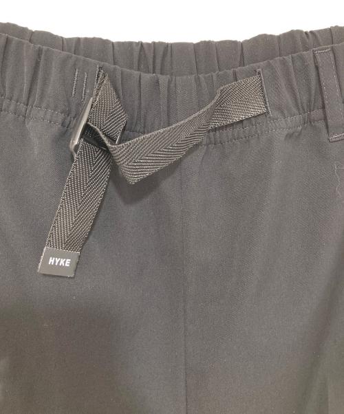 HYKE（ハイク）HYKE (ハイク) TASLAN TWILL WIDE LEG PANTS タスランツイルワイドレッグパンツ ブラック サイズ:５の古着・服飾アイテム