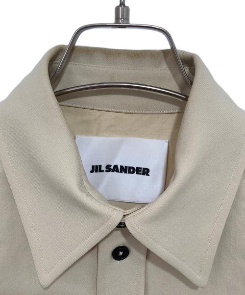 JIL SANDER（ジルサンダー）JIL SANDER (ジルサンダー) ライトウェイト ウール ギャバジン シャツ イエロー サイズ:38/15の古着・服飾アイテム