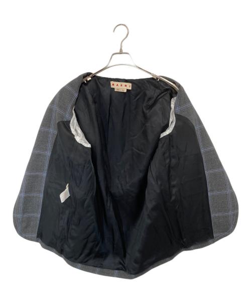MARNI（マルニ）MARNI (マルニ) チェックテーラードジャケット　GIMA0112U1TW893 グレー サイズ:38の古着・服飾アイテム