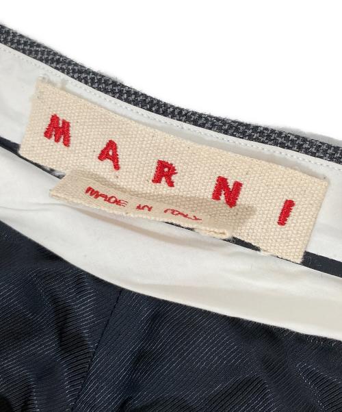 MARNI（マルニ）MARNI (マルニ) ワイドチェックスラックス グレー サイズ:40の古着・服飾アイテム