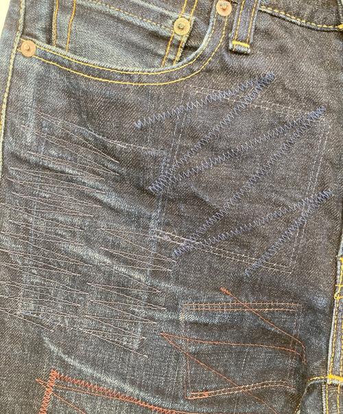 JUNYA WATANABE MAN（ジュンヤワタナベマン）JUNYA WATANABE MAN (ジュンヤワタナベマン) LEVI'S (リーバイス) 513 ステッチデニムパンツ インディゴ サイズ:XSの古着・服飾アイテム