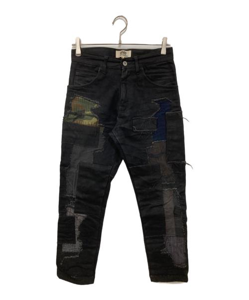 eYe COMME des GARCONS JUNYAWATANABE MAN（アイ コム デ ギャルソン ジュンヤ ワタナベ マン）eYe COMME des GARCONS JUNYAWATANABE MAN (アイ コム デ ギャルソン ジュンヤ ワタナベ マン) パッチワークデニムパンツ ブラック サイズ:XSの古着・服飾アイテム