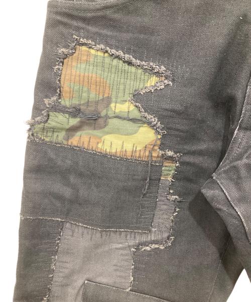 eYe COMME des GARCONS JUNYAWATANABE MAN（アイ コム デ ギャルソン ジュンヤ ワタナベ マン）eYe COMME des GARCONS JUNYAWATANABE MAN (アイ コム デ ギャルソン ジュンヤ ワタナベ マン) パッチワークデニムパンツ ブラック サイズ:XSの古着・服飾アイテム
