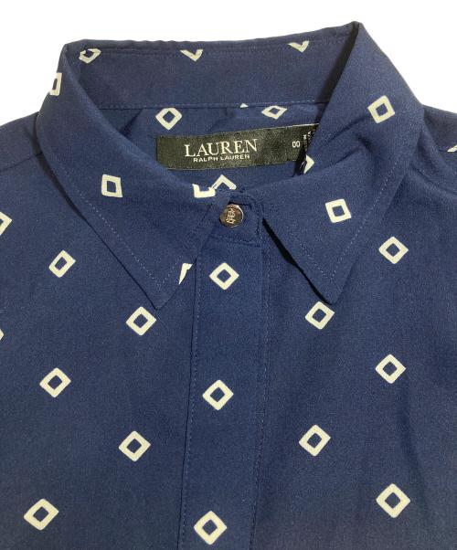 LAUREN RALPH LAUREN（ローレン ラルフ ローレン）LAUREN RALPH LAUREN (ローレン ラルフ ローレン) 長袖ワンピース ネイビー サイズ:00の古着・服飾アイテム