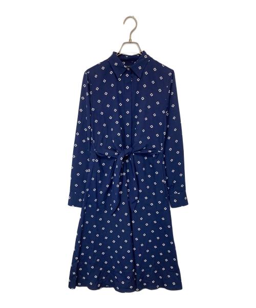 LAUREN RALPH LAUREN（ローレン ラルフ ローレン）LAUREN RALPH LAUREN (ローレン ラルフ ローレン) 長袖ワンピース ネイビー サイズ:00の古着・服飾アイテム