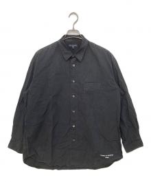 COMME des GARCONS HOMME（コムデギャルソン オム）の古着「22AW 綿タイプライター製品染めセミビッグレギャラ―カラーシャツ　HJ-B004」｜ブラック