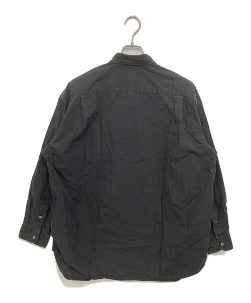 COMME des GARCONS HOMME（コムデギャルソン オム）COMME des GARCONS HOMME (コムデギャルソン オム) 22AW 綿タイプライター製品染めセミビッグレギャラ―カラーシャツ　HJ-B004 ブラック サイズ:Mの古着・服飾アイテム